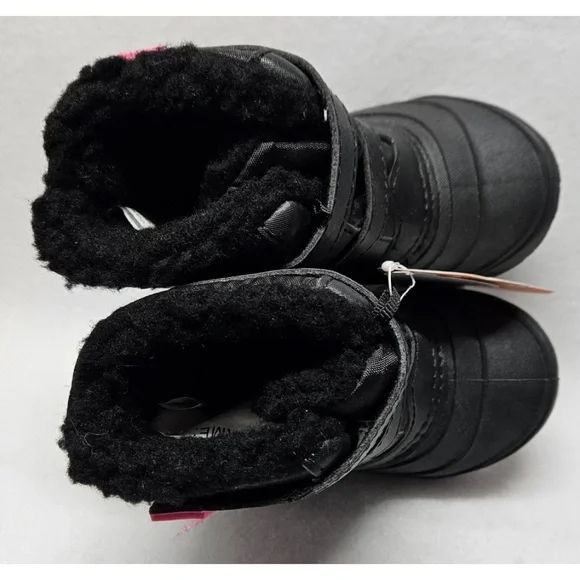 Wonder Nation Big Girls Black Winter Boots Temp Rating -5F Degrees Size 4 NWT - Picture 11 of 14